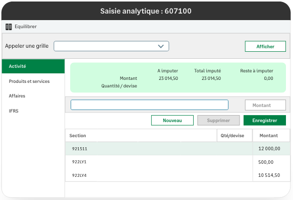 Sage 100 comptabilité - analytique